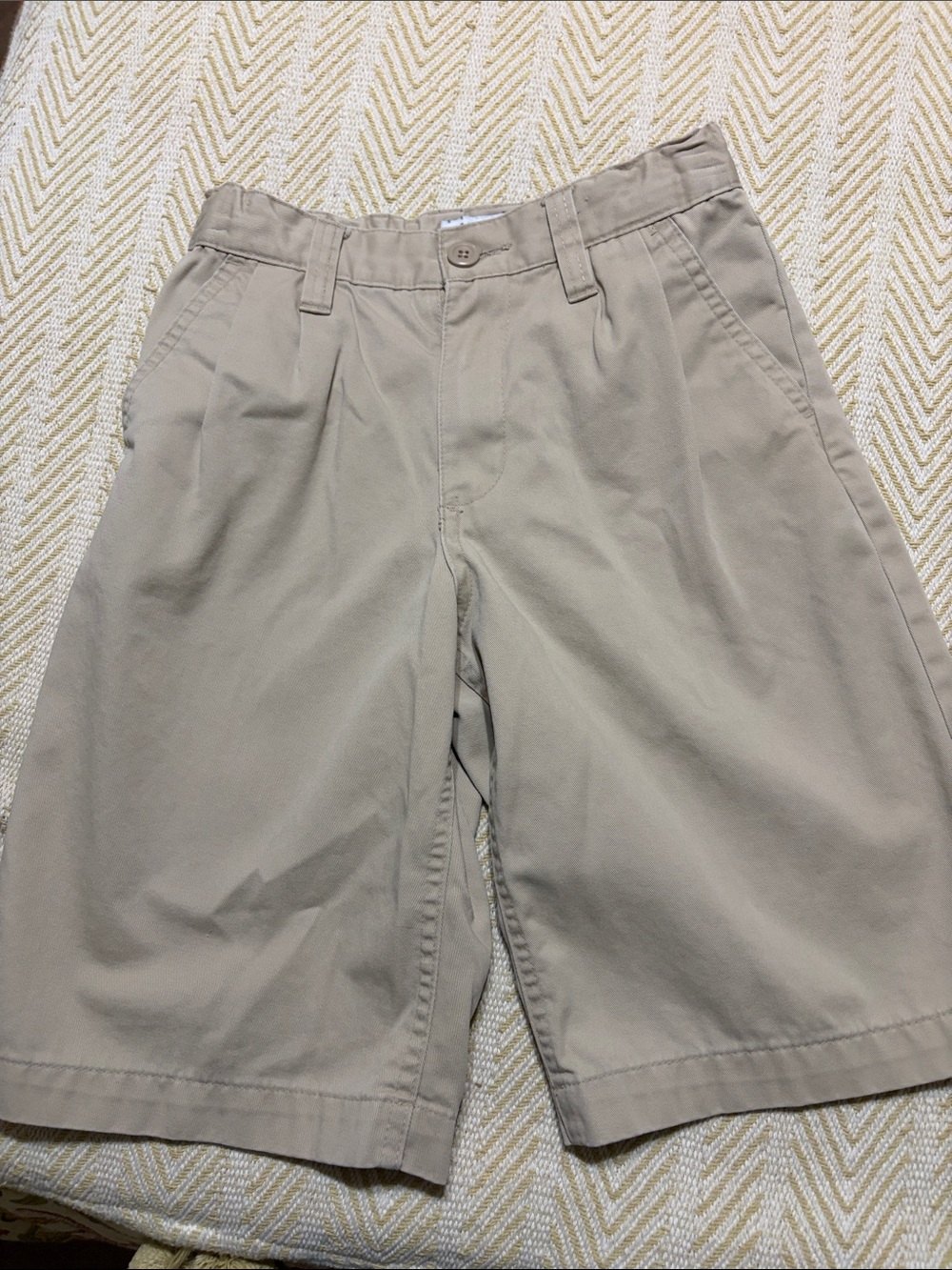 Boy’s Classic Khaki Pleated Shorts